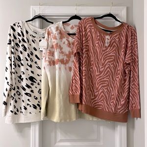 Wonderly Brand Lot of 3 XL Fall long sleeve shirts NWT